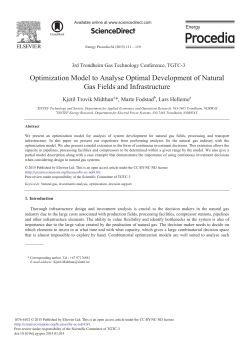 Optimization Model to Analyse Optimal Development of Natural Gas
