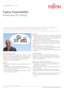 Fujitsu Sustainability Know your ICT Energy