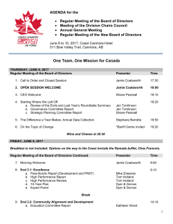 One Team, One Mission for Canada