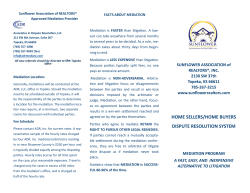 home sellers/home buyers dispute resolution system