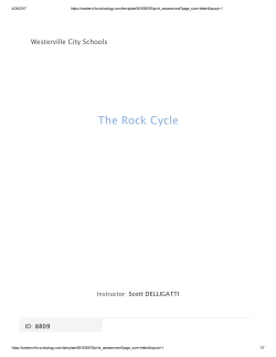 The Rock Cycle - Westerville City Schools
