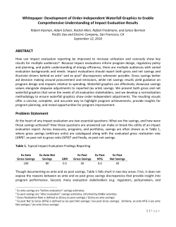 Figure 1. A waterfall graphic highlighting gross savings and