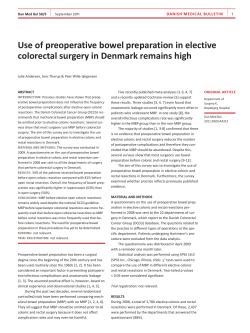 Use of preoperative bowel preparation in elective colorectal surgery
