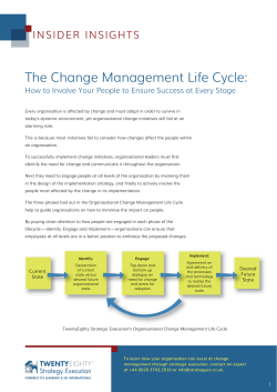 The Change Management Life Cycle