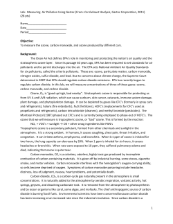 Lab: Measuring Air Pollution Using Gastec (From: Car Exhaust