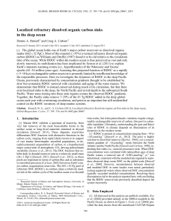 Localized refractory dissolved organic carbon sinks in the deep ocean
