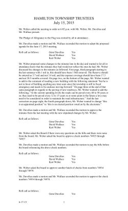 Minutes - Hamilton Township