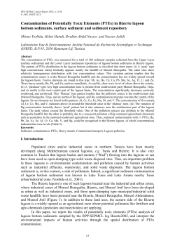 in Bizerte lagoon bottom sediments, surface sediment and sediment