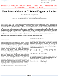 Heat Release Model of DI Diesel Engine: A Review