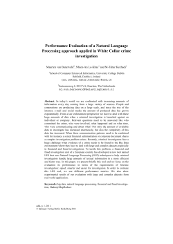 Performance Evaluation of a Natural Language Processing