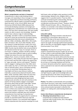 Comprehension 1 - Australian Primary Principals Association