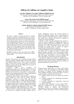 Effects of Caffeine on Cognitive Tasks