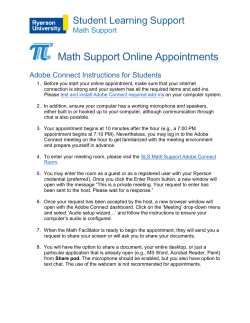 Adobe Connect Instructions for Students