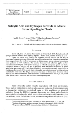 Salicylic Acid and Hydrogen Peroxide in Abiotic Stress