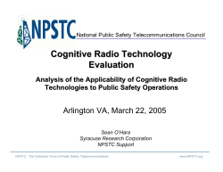 Cognitive Radio Technology Evaluation