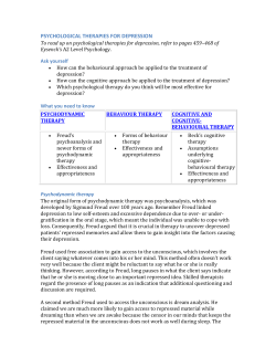 psychological therapies for depression