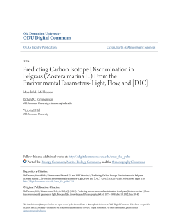 Predicting Carbon Isotope Discrimination in Eelgrass