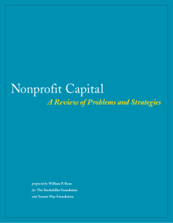 Nonprofit Capital: A Review of Problems and Strategies