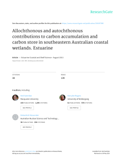 Allochthonous and autochthonous contributions to carbon