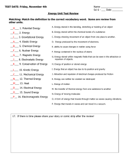 Force and Motion Test Review