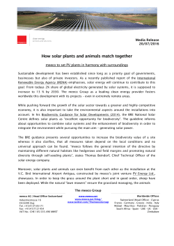How solar plants and animals match together
