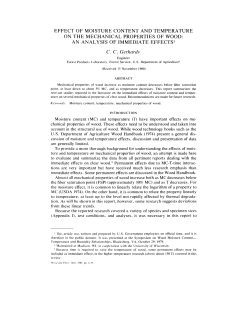 EFFECT OF MOISTURE CONTENT AND TEMPERATURE ON THE