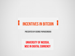 Incentives in bitcoin