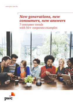 New generations, new consumers, new answers