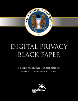 Digital Privacy Black Paper