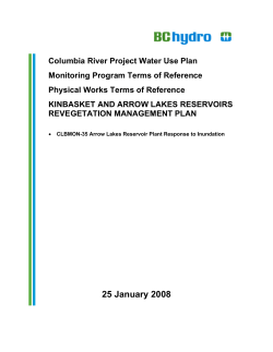 BC Hydro > Columbia Water Use Plan > CLBMON