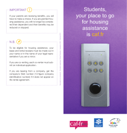 Students, your place to go for housing assistance is caf.fr