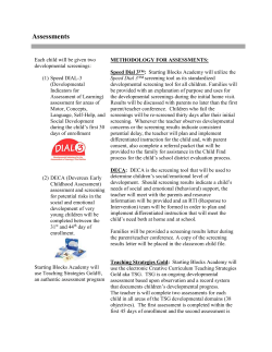 Assesement - Starting Block Academy