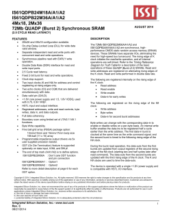 IS61QDPB24M18A/A1/A2 IS61QDPB22M36A/A1/A2