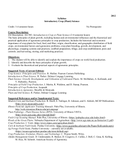 2012 Syllabus Introductory Crop (Plant)