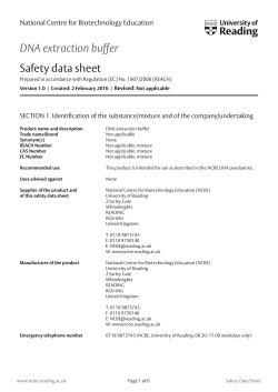 DNA extraction buffer Safety data sheet