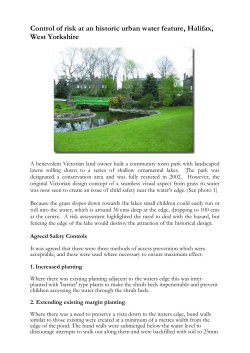 Control of risk at an historic urban water feature, Halifax, West