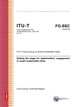 Setting the stage for stakeholders` engagement in smart