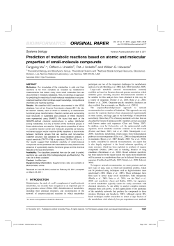 Prediction of metabolic reactions based on