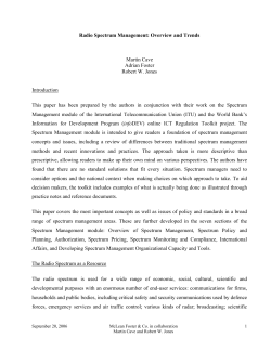 Radio Spectrum Management