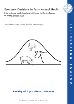 Economic Decisions in Farm Animal Health