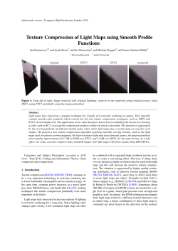 Texture Compression of Light Maps using Smooth Profile Functions