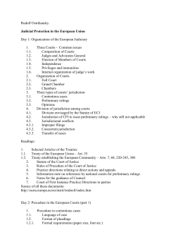 Rudolf Ostrihansky Judicial Protection in the European Union Day 1
