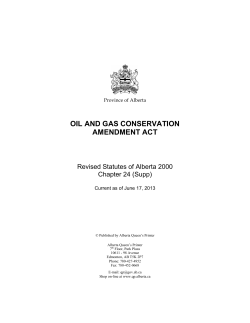 oil and gas conservation amendment act