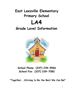 LA4 - East Leesville Elementary School