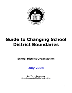 Guide to Changing School District Boundaries