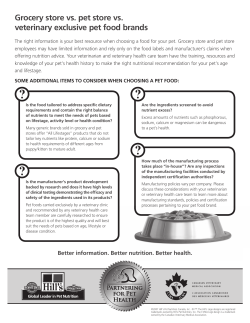 Grocery store vs. pet store vs. veterinary exclusive pet food brands