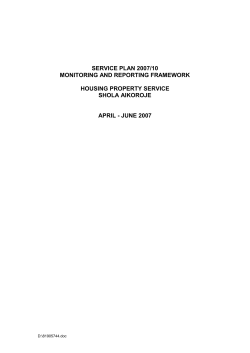 hsg property service plan - Three Rivers District Council