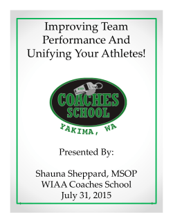 Improving Team Performance And Unifying Your Athletes!