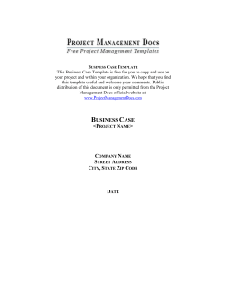 Business Case Template - Project Management Docs