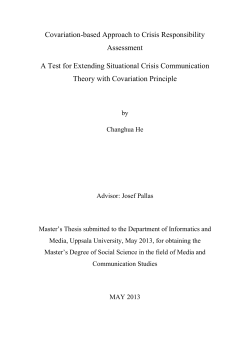 Covariation-based Approach to Crisis Responsibility